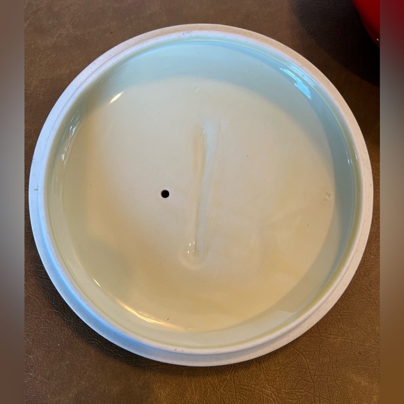 Rare Vintage Hall Sundial Lid Covered Casserole Dish in Chinese Red - Picture 7 of 14